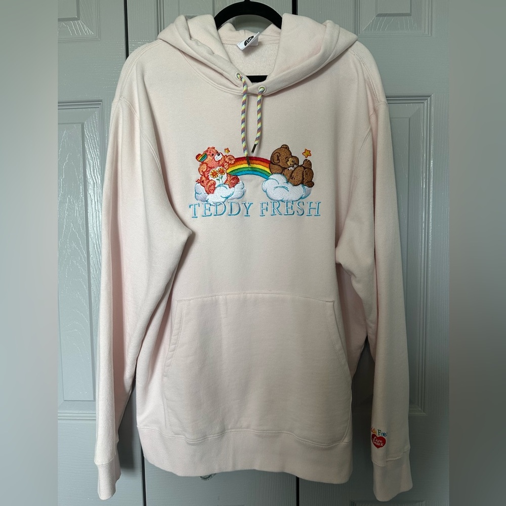 Teddy Fresh x Carebears hoodie 💙🩷🩵💜💛💚🧡